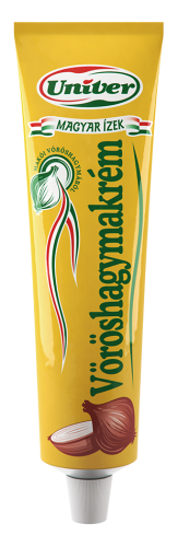 Vöröshagymakrém Univer 160g – węgierska pasta z cebuli w tubce, zawierająca 82% mielonej cebuli. Wygodna przyprawa do zup, sosów, mięs i dań jednogarnkowych.