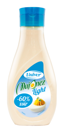 Univer Majonez Light 430 g – lekki kremowy majonez do sałatek, kanapek i przekąsek