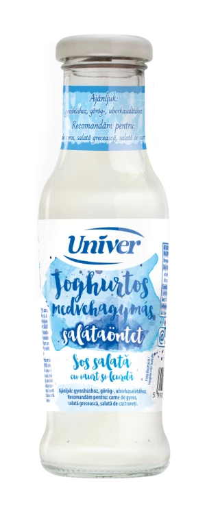 Univer jogurtowy dressing z czosnkiem niedźwiedzim 230 g – bezglutenowy sos do gyrosa i sałatek