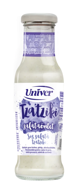 Univer tzatziki dressing 230 g – gluten-free sauce for gyros, salads, and vegetables