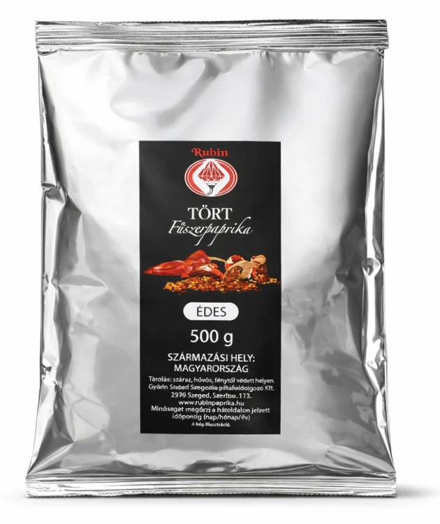 Rubin Tört Fűszerpaprika Édes 500 g – Hungarian crushed sweet paprika
